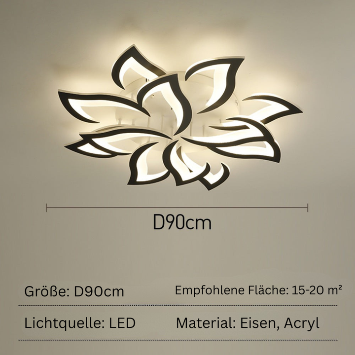 AuroraFlora: Lampada da soffitto LED moderna a forma di fiore – elegante e decorativa per soggiorni e aree living