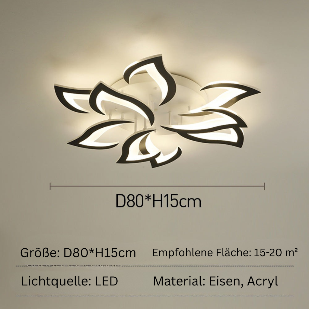 AuroraFlora: Lampada da soffitto LED moderna a forma di fiore – elegante e decorativa per soggiorni e aree living