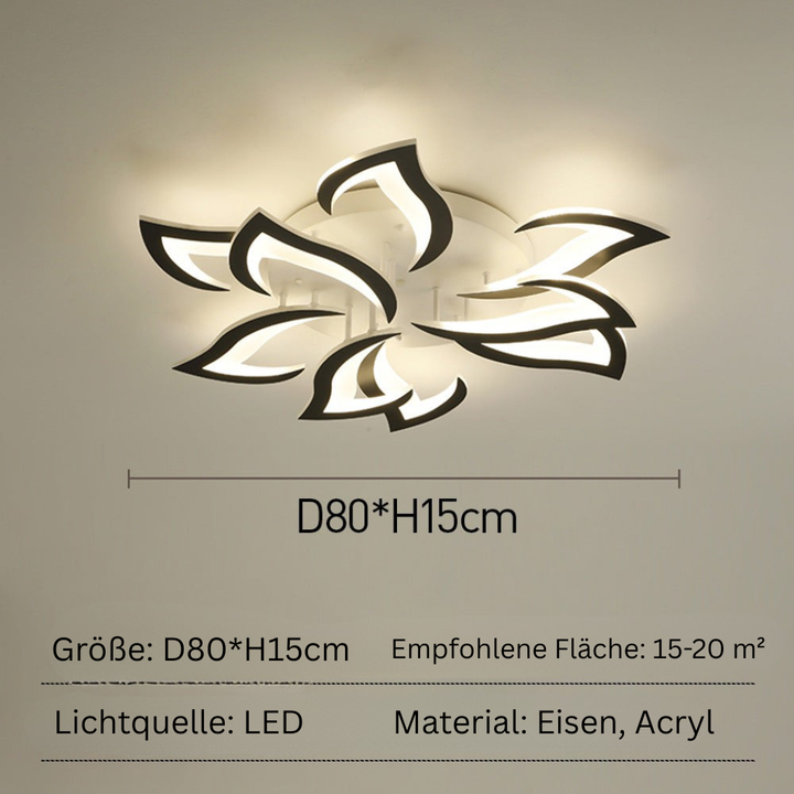 AuroraFlora: Lampada da soffitto LED moderna a forma di fiore – elegante e decorativa per soggiorni e aree living