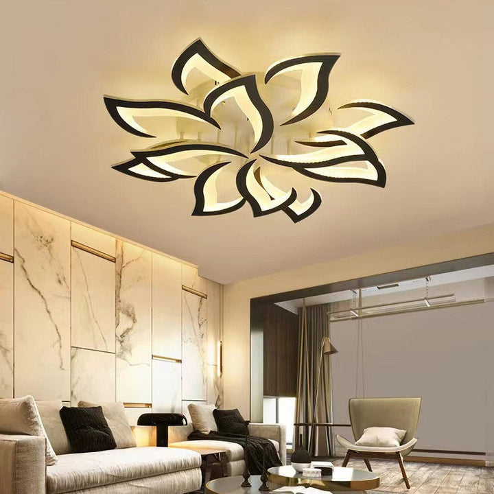 AuroraFlora: Lampada da soffitto LED moderna a forma di fiore – elegante e decorativa per soggiorni e aree living