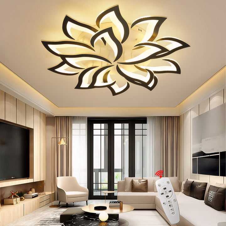 AuroraFlora: Lampada da soffitto LED moderna a forma di fiore – elegante e decorativa per soggiorni e aree living