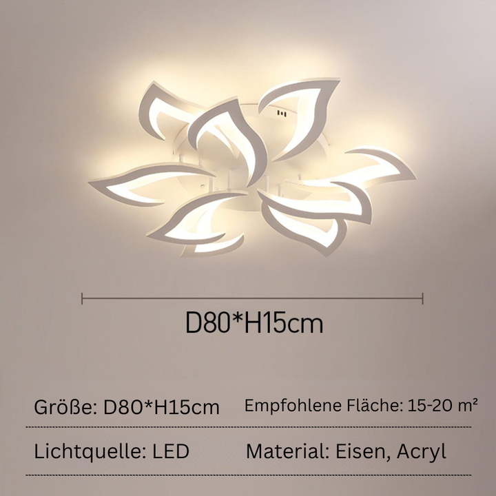 AuroraFlora: Lampada da soffitto LED moderna a forma di fiore – elegante e decorativa per soggiorni e aree living