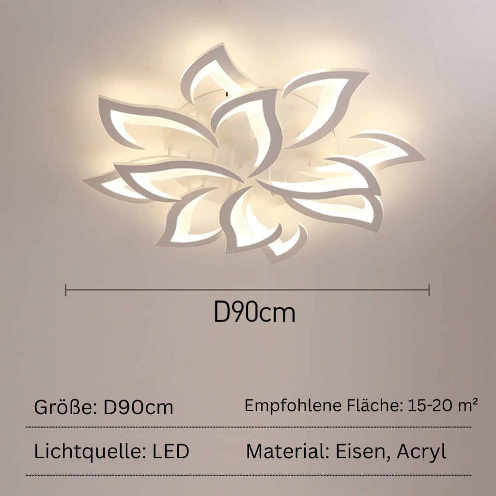 AuroraFlora: Lampada da soffitto LED moderna a forma di fiore – elegante e decorativa per soggiorni e aree living