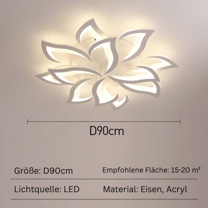 AuroraFlora: Lampada da soffitto LED moderna a forma di fiore – elegante e decorativa per soggiorni e aree living