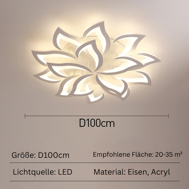 AuroraFlora: Lampada da soffitto LED moderna a forma di fiore – elegante e decorativa per soggiorni e aree living