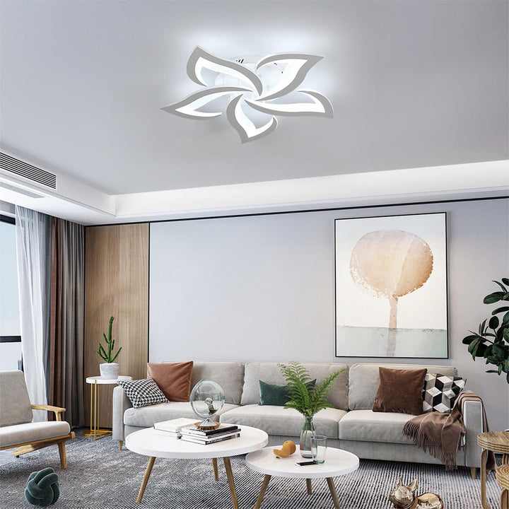 AuroraFlora: Lampada da soffitto LED moderna a forma di fiore – elegante e decorativa per soggiorni e aree living