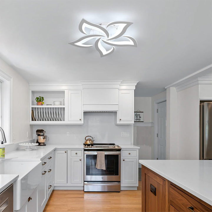 AuroraFlora: Lampada da soffitto LED moderna a forma di fiore – elegante e decorativa per soggiorni e aree living