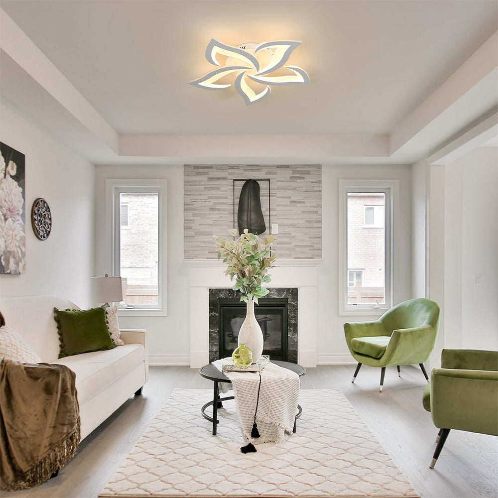AuroraFlora: Lampada da soffitto LED moderna a forma di fiore – elegante e decorativa per soggiorni e aree living