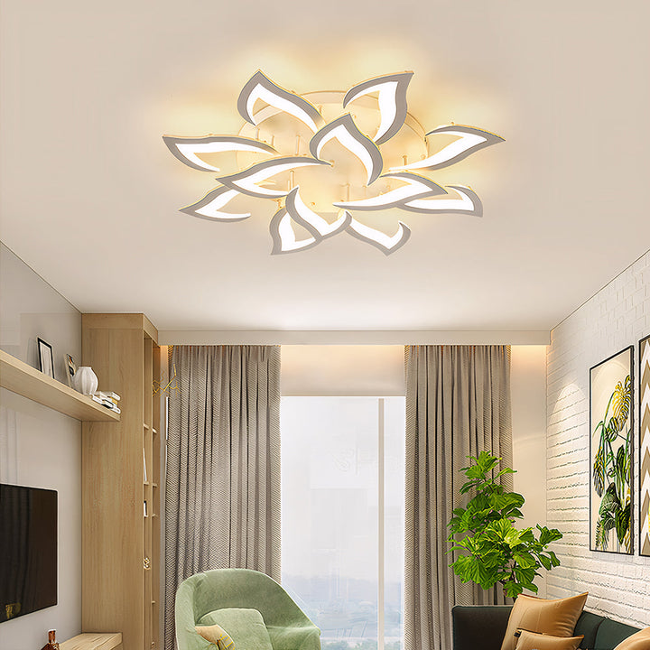 AuroraFlora: Lampada da soffitto LED moderna a forma di fiore – elegante e decorativa per soggiorni e aree living
