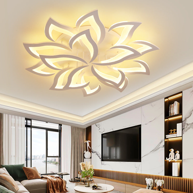 AuroraFlora: Lampada da soffitto LED moderna a forma di fiore – elegante e decorativa per soggiorni e aree living