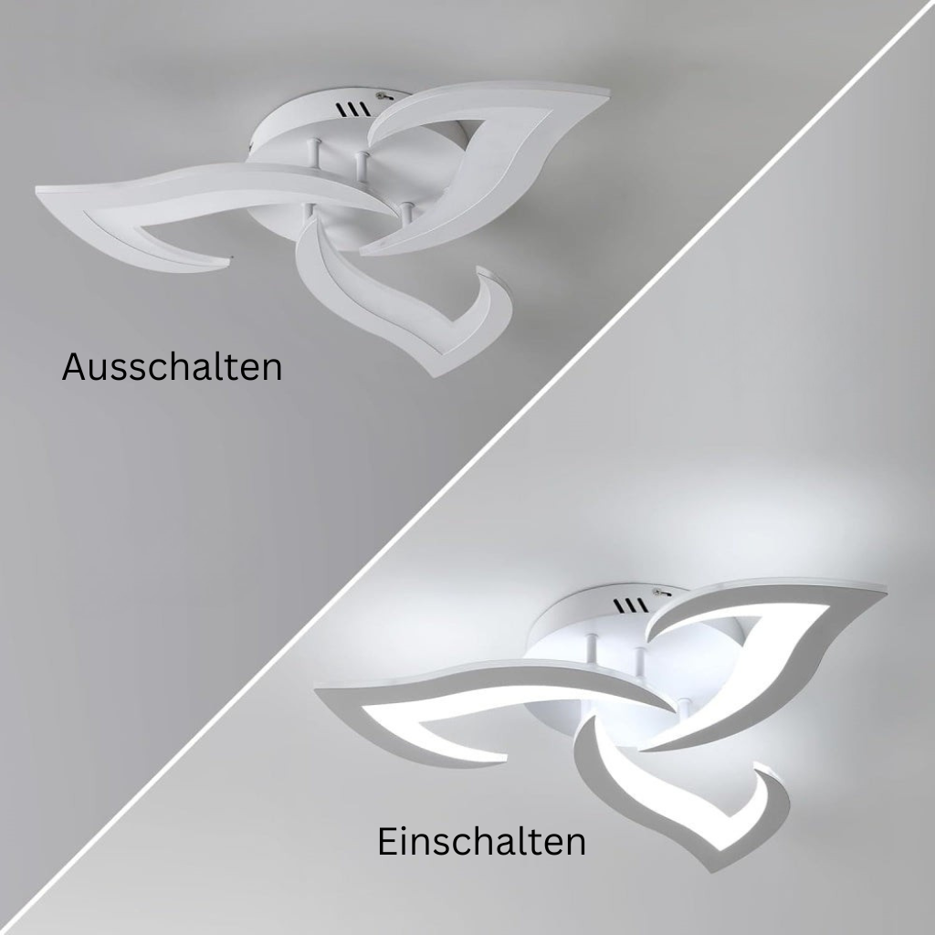AuroraFlora: Lampada da soffitto LED moderna a forma di fiore – elegante e decorativa per soggiorni e aree living