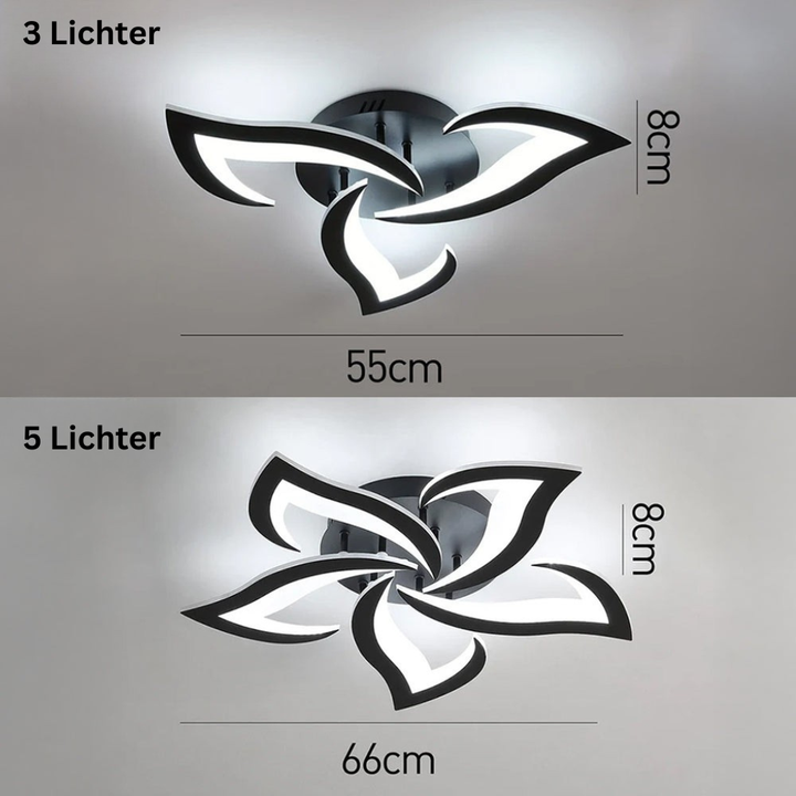 AuroraFlora: Lampada da soffitto LED moderna a forma di fiore – elegante e decorativa per soggiorni e aree living