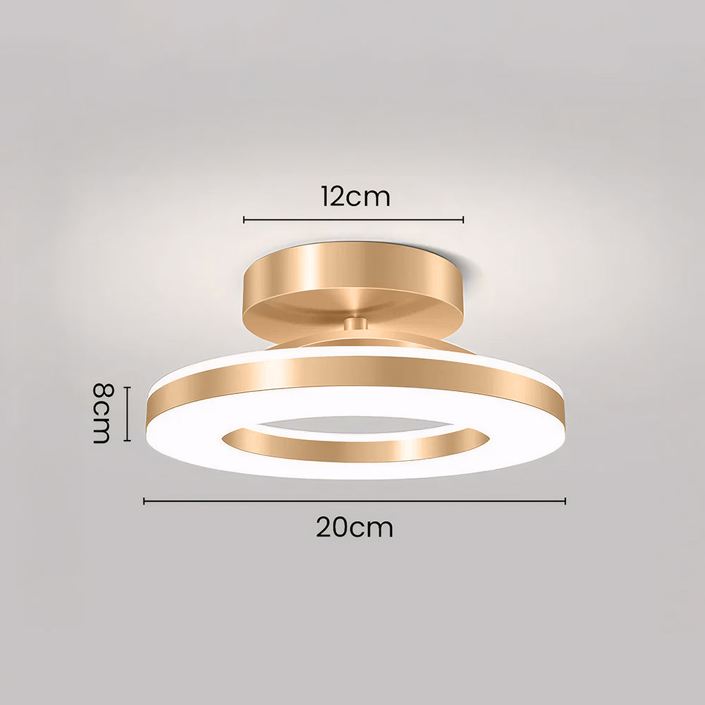 AuroraFlur: Lampada a soffitto LED rotonda moderna – decorativa e durevole per corridoio e camera da letto