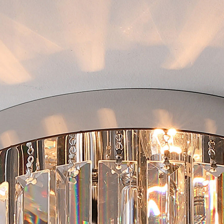 AuroraKristall: Lampada da soffitto moderna in cristallo 2 fiamme – elegante e decorativa per soggiorno e sala da pranzo