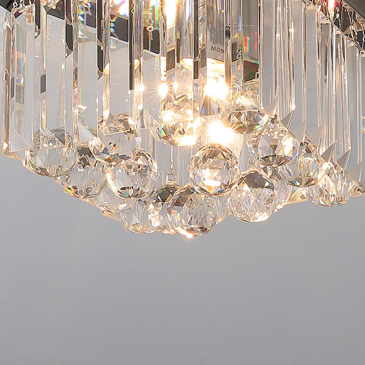 AuroraKristall: Lampada da soffitto moderna in cristallo 2 fiamme – elegante e decorativa per soggiorno e sala da pranzo