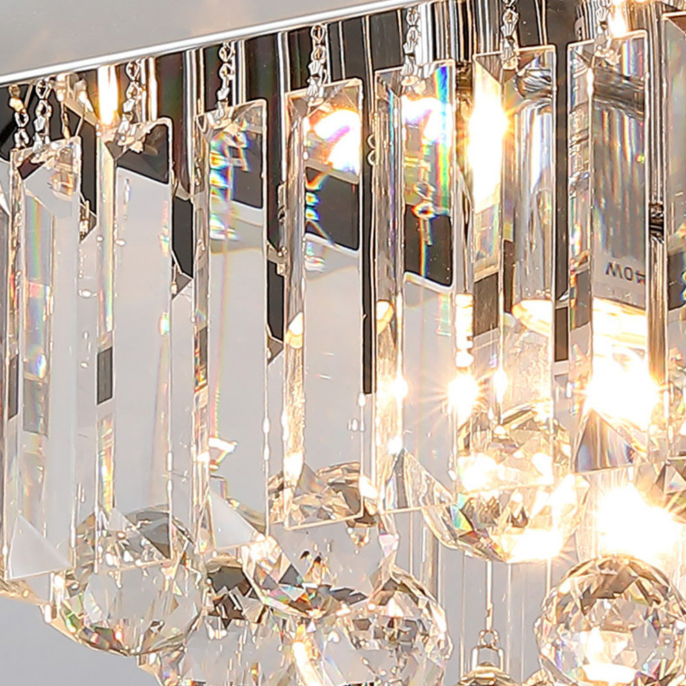 AuroraKristall: Lampada da soffitto moderna in cristallo 2 fiamme – elegante e decorativa per soggiorno e sala da pranzo