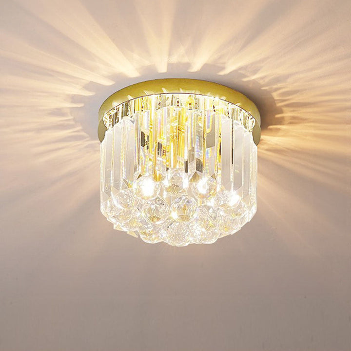 AuroraKristall: Lampada da soffitto moderna in cristallo 2 fiamme – elegante e decorativa per soggiorno e sala da pranzo