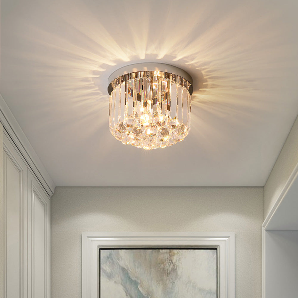 AuroraKristall: Lampada da soffitto moderna in cristallo 2 fiamme – elegante e decorativa per soggiorno e sala da pranzo