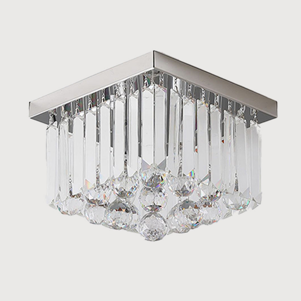 AuroraKristall: Lampada da soffitto moderna in cristallo 2 fiamme – elegante e decorativa per soggiorno e sala da pranzo