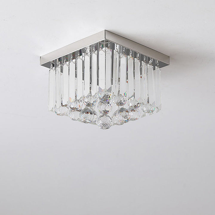 AuroraKristall: Lampada da soffitto moderna in cristallo 2 fiamme – elegante e decorativa per soggiorno e sala da pranzo