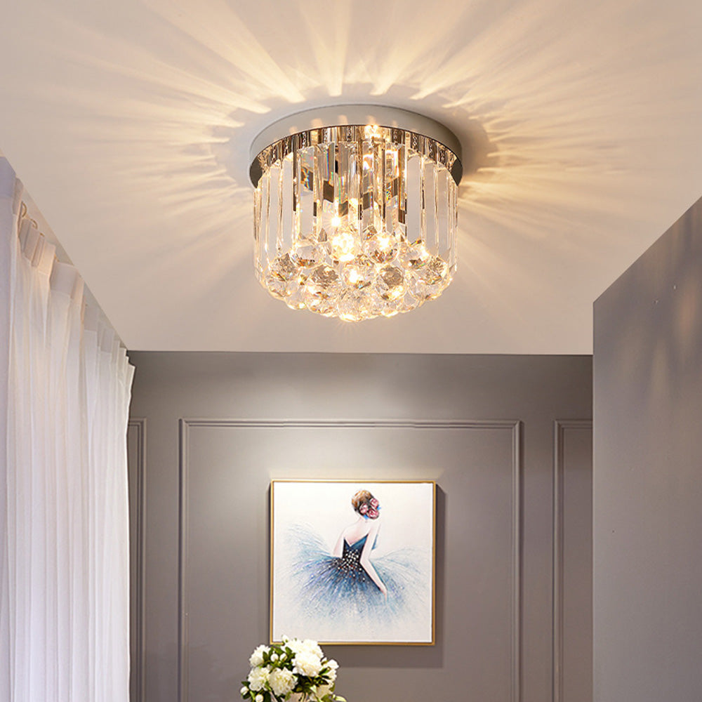 AuroraKristall: Lampada da soffitto moderna in cristallo 2 fiamme – elegante e decorativa per soggiorno e sala da pranzo