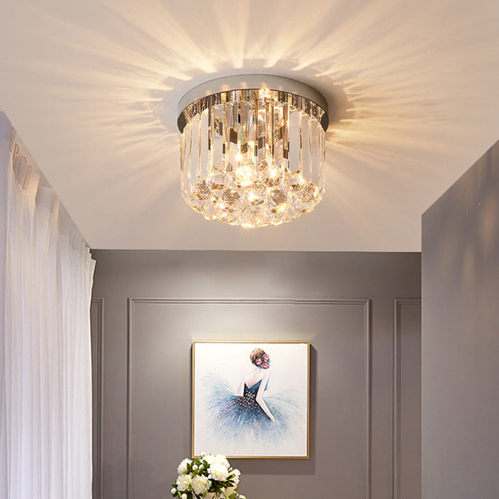 AuroraKristall: Lampada da soffitto moderna in cristallo 2 fiamme – elegante e decorativa per soggiorno e sala da pranzo