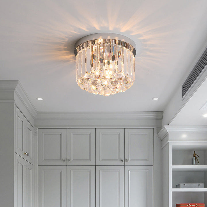 AuroraKristall: Lampada da soffitto moderna in cristallo 2 fiamme – elegante e decorativa per soggiorno e sala da pranzo
