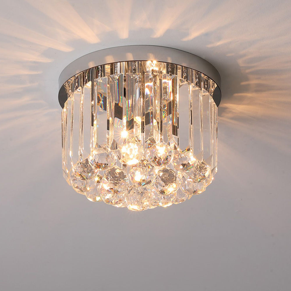AuroraKristall: Lampada da soffitto moderna in cristallo 2 fiamme – elegante e decorativa per soggiorno e sala da pranzo