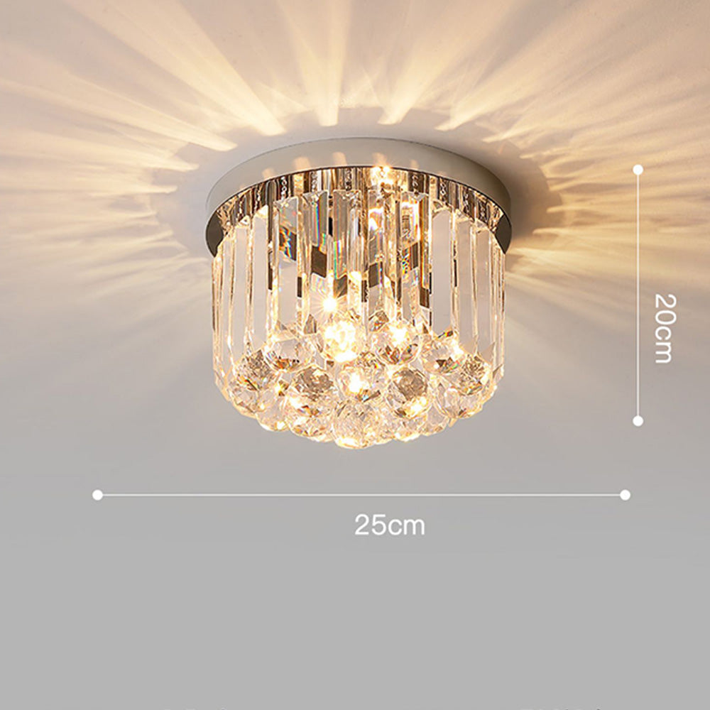 AuroraKristall: Lampada da soffitto moderna in cristallo 2 fiamme – elegante e decorativa per soggiorno e sala da pranzo