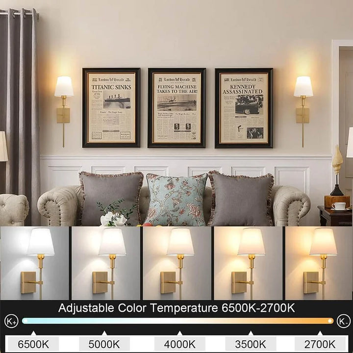 AuroraLite: Applique senza fili con batteria – Illuminazione a LED per interni ed esterni (set da 2)
