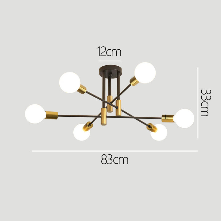 AuroraNord: Lampada da soffitto LED scandinava nera – elegante e luminosa per sala da pranzo e soggiorno