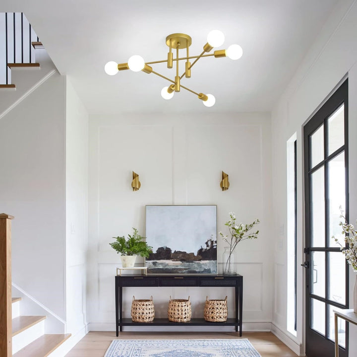 AuroraNord: Lampada da soffitto LED scandinava nera – elegante e luminosa per sala da pranzo e soggiorno