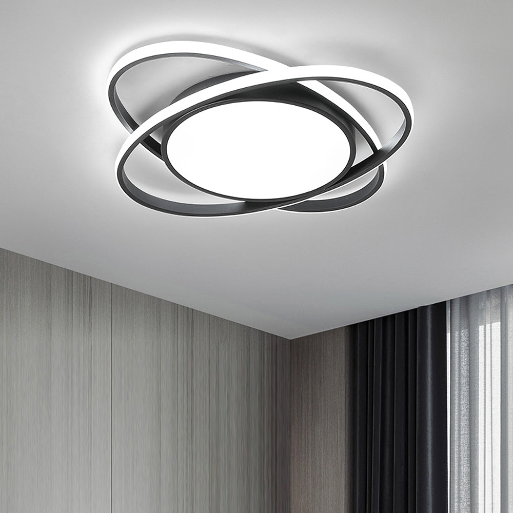AuroraSchlaf: Plafoniera LED piatta moderna – elegante e decorativa per camere da letto e soggiorni
