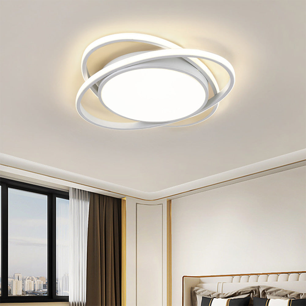 AuroraSchlaf: Plafoniera LED piatta moderna – elegante e decorativa per camere da letto e soggiorni