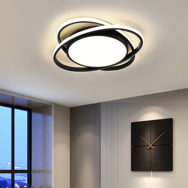 AuroraSchlaf: Plafoniera LED piatta moderna – elegante e decorativa per camere da letto e soggiorni