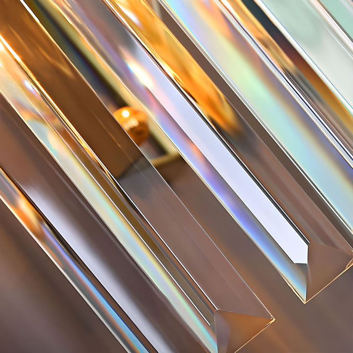 AuroraSteel: Applique in cristallo in acciaio inox moderno – elegante e luminosa per soggiorno e corridoio