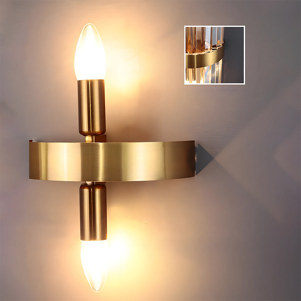 AuroraSteel: Applique in cristallo in acciaio inox moderno – elegante e luminosa per soggiorno e corridoio