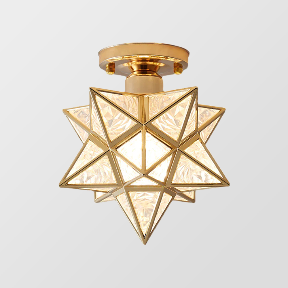 AuroraStern: Lampada da soffitto a LED a forma di stella semi-flush – decorativa e accogliente per soggiorno e camera da letto