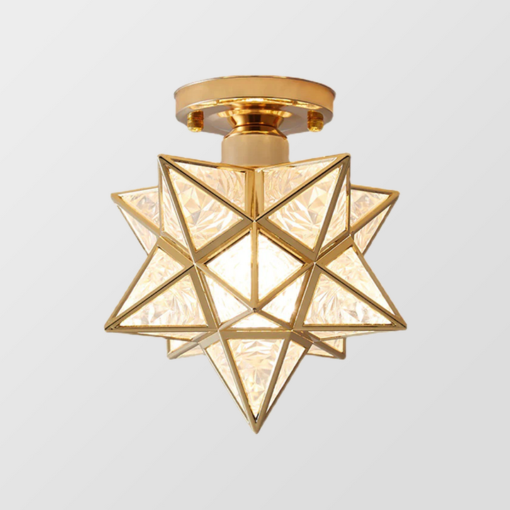 AuroraStern: Lampada da soffitto a LED a forma di stella semi-flush – decorativa e accogliente per soggiorno e camera da letto