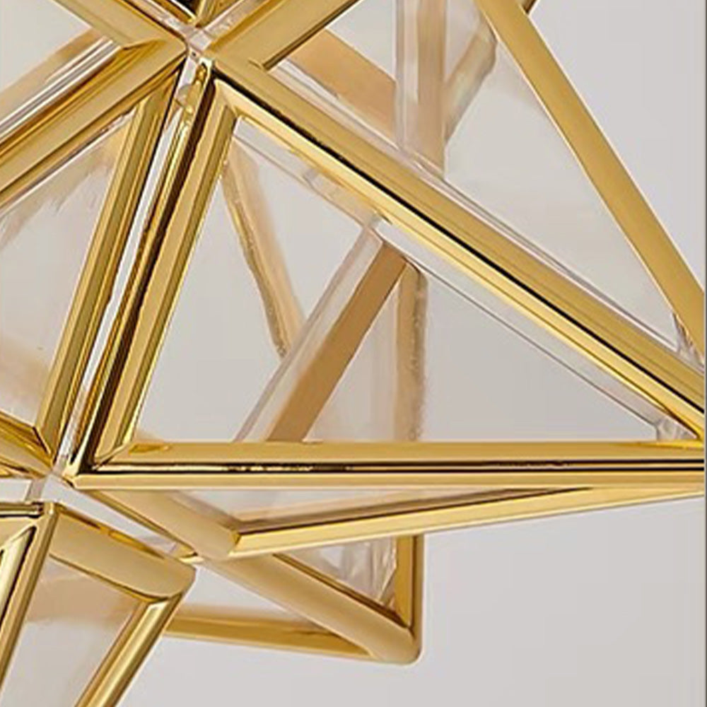 AuroraStern: Lampada da soffitto a LED a forma di stella semi-flush – decorativa e accogliente per soggiorno e camera da letto