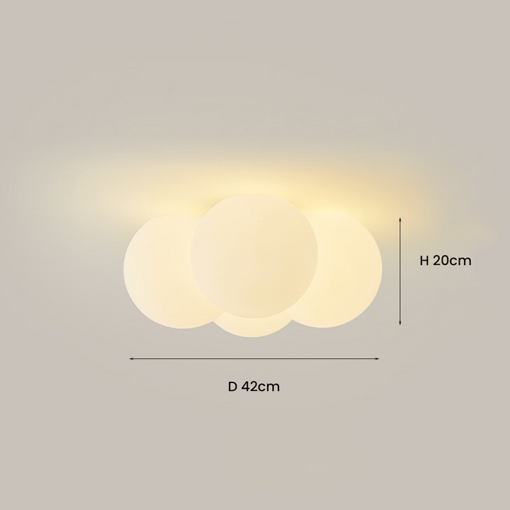 AuroraWolke: Lampada da soffitto LED moderna in stile scandinavo – elegante e accogliente per aree soggiorno e pranzo
