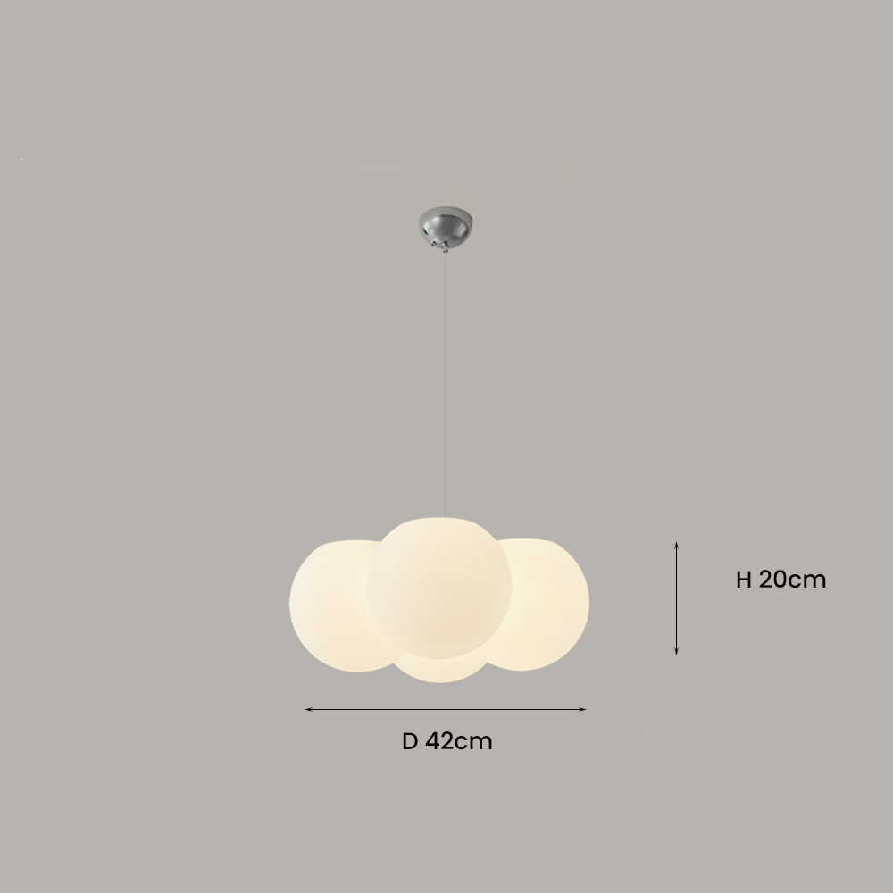 AuroraWolke: Lampada da soffitto LED moderna in stile scandinavo – elegante e accogliente per aree soggiorno e pranzo