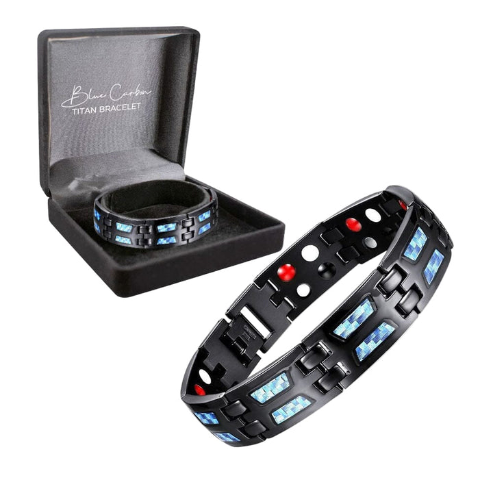CarbonArmband™ Bracciale Titan in Carbonio Blu