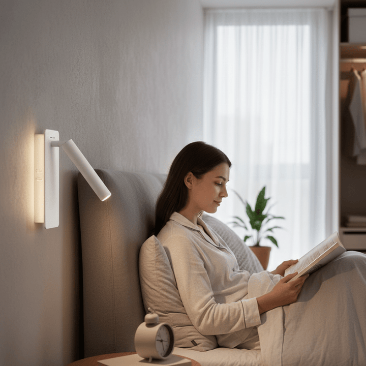 TWIRLLITE – Lampada LED Rotante per Illuminazione del Letto Regolabile