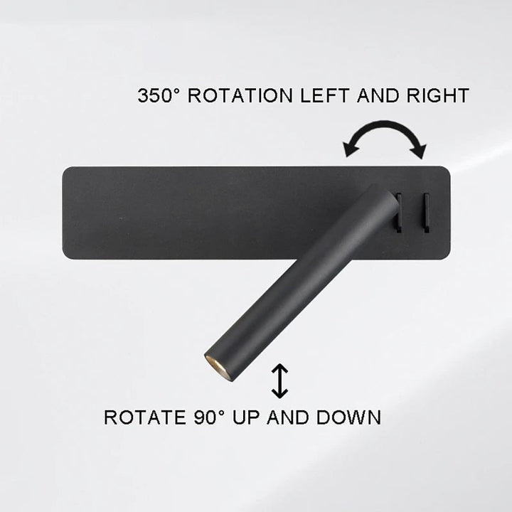 TWIRLLITE – Lampada LED Rotante per Illuminazione del Letto Regolabile