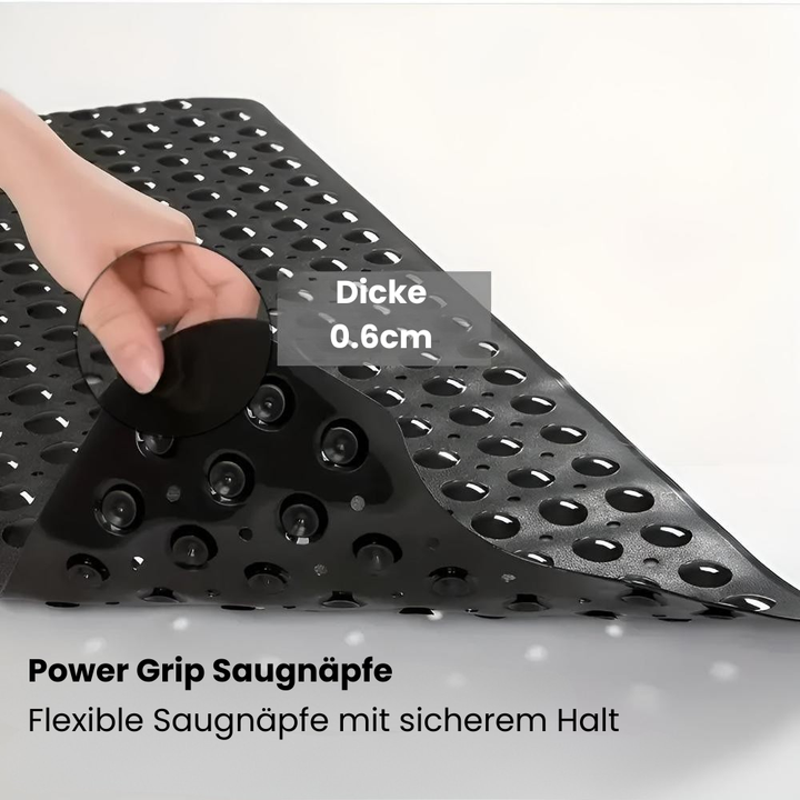 BadeHalt: Tappetino Antiscivolo per Vasca da Bagno con Ventose – Antibatterico e Facile da Pulire per una Doccia Sicura
