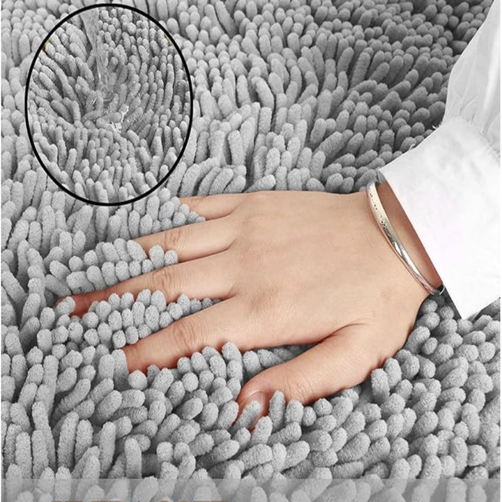 BadeWohl: Tappetino da Bagno in Chenille Antiscivolo – Super Morbido, Assorbente e Facile da Pulire