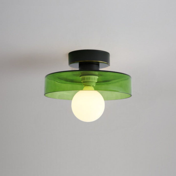 BauLumi: Lampada da soffitto Bauhaus in vetro e ottone – Elegante lampada moderna per soggiorno