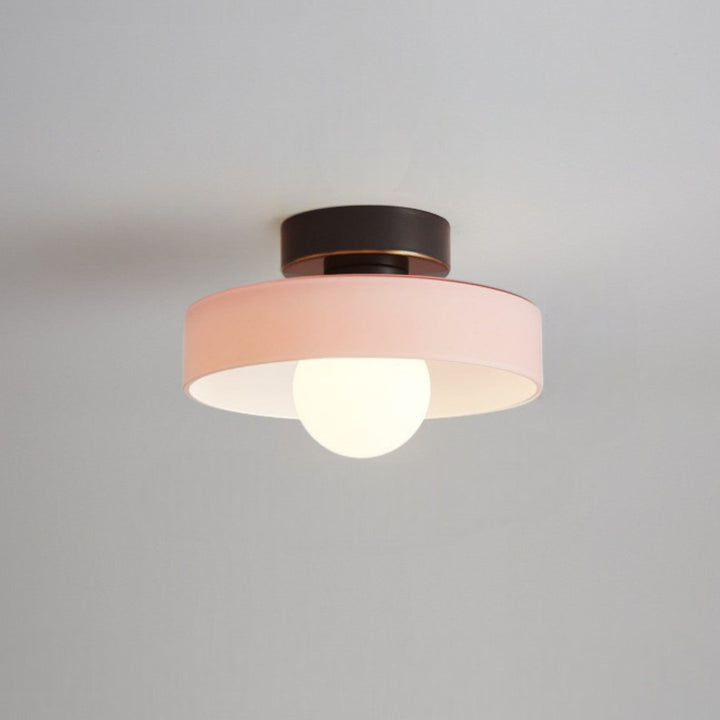 BauLumi: Lampada da soffitto Bauhaus in vetro e ottone – Elegante lampada moderna per soggiorno