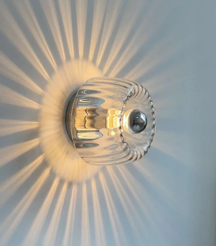 BauNord: Applique in vetro scandinavo in design Bauhaus – Lampada da parete moderna